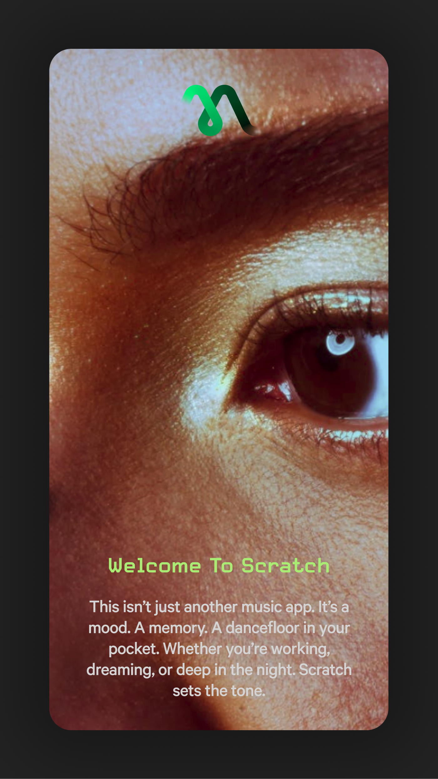 First onboarding screen